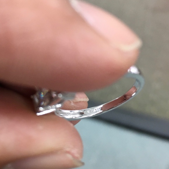 1-CT Three-Stone Basket Princess-Cut CZ Engagement - Picture 5 of 7